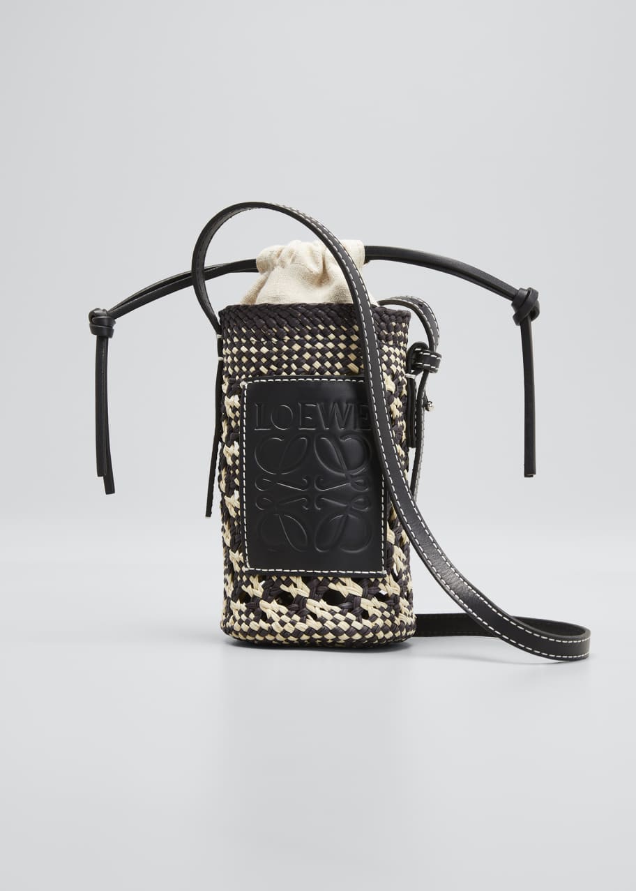 VIPにてご用意 即発 Paula's Ibiza Cylinder Pocket Bag LOEWE Loewe x Paula's Ibiza Bicolor Woven Cylinder Pocket