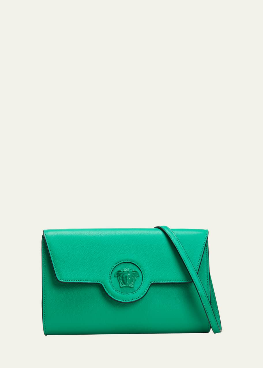 Versace La Medusa Tonal Leather Wallet Crossbody Bag - Bergdorf Goodman