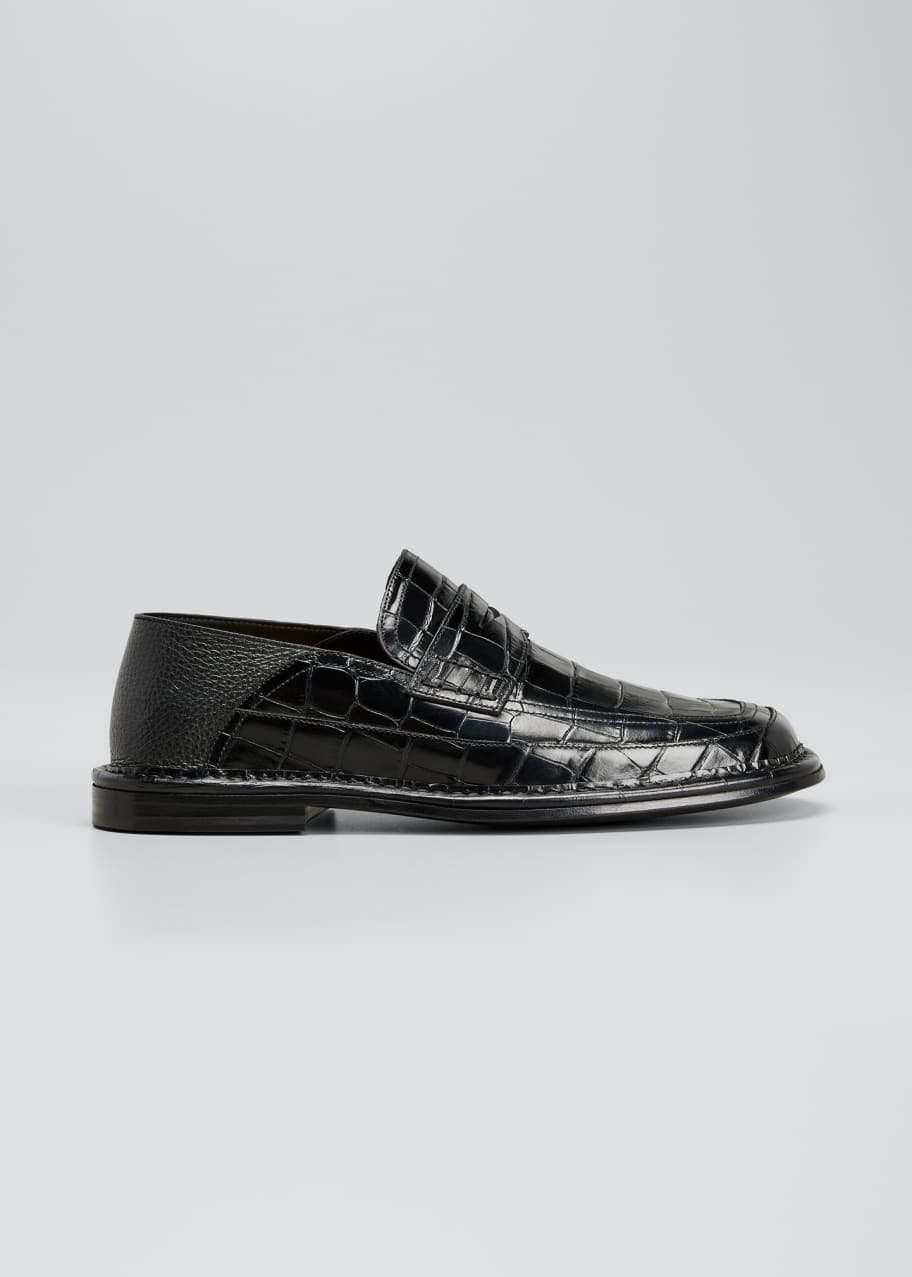 Loewe croc loafers online