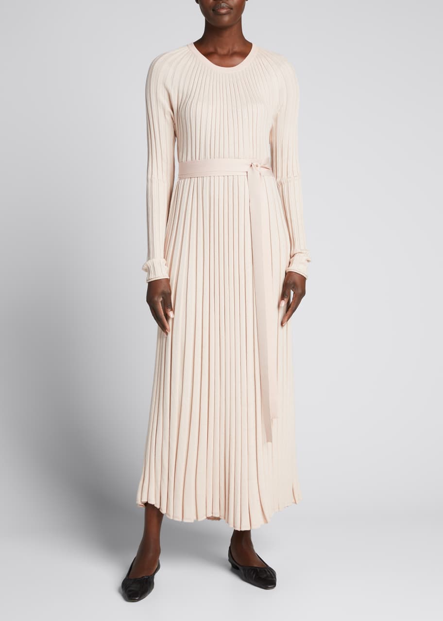 Pleated knit dress sale