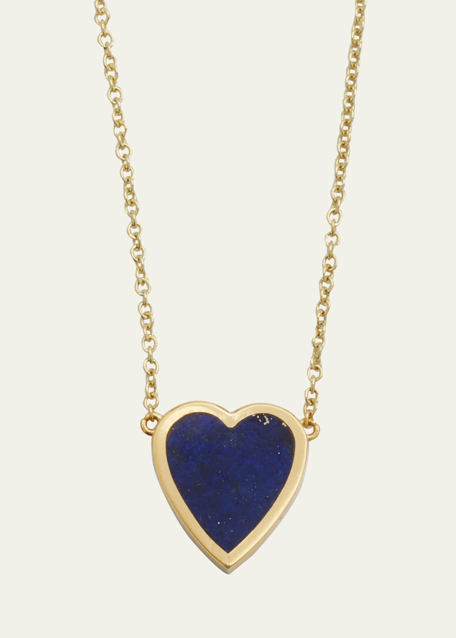 Image 1 of 1: 18k Mini Inlay Heart Necklace