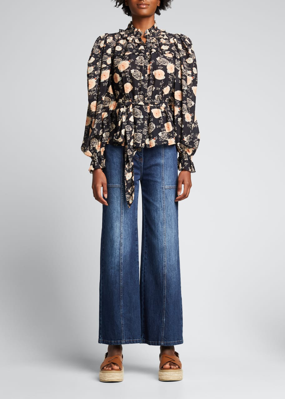 Ulla Johnson Dionne Belted Long Sleeve Blouse Bergdorf Goodman