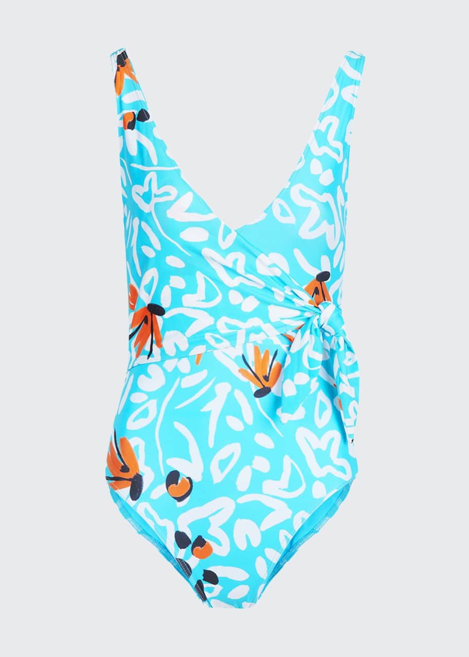 Tanya Taylor Kelly Wrap OnePiece Swimsuit Bergdorf Goodman