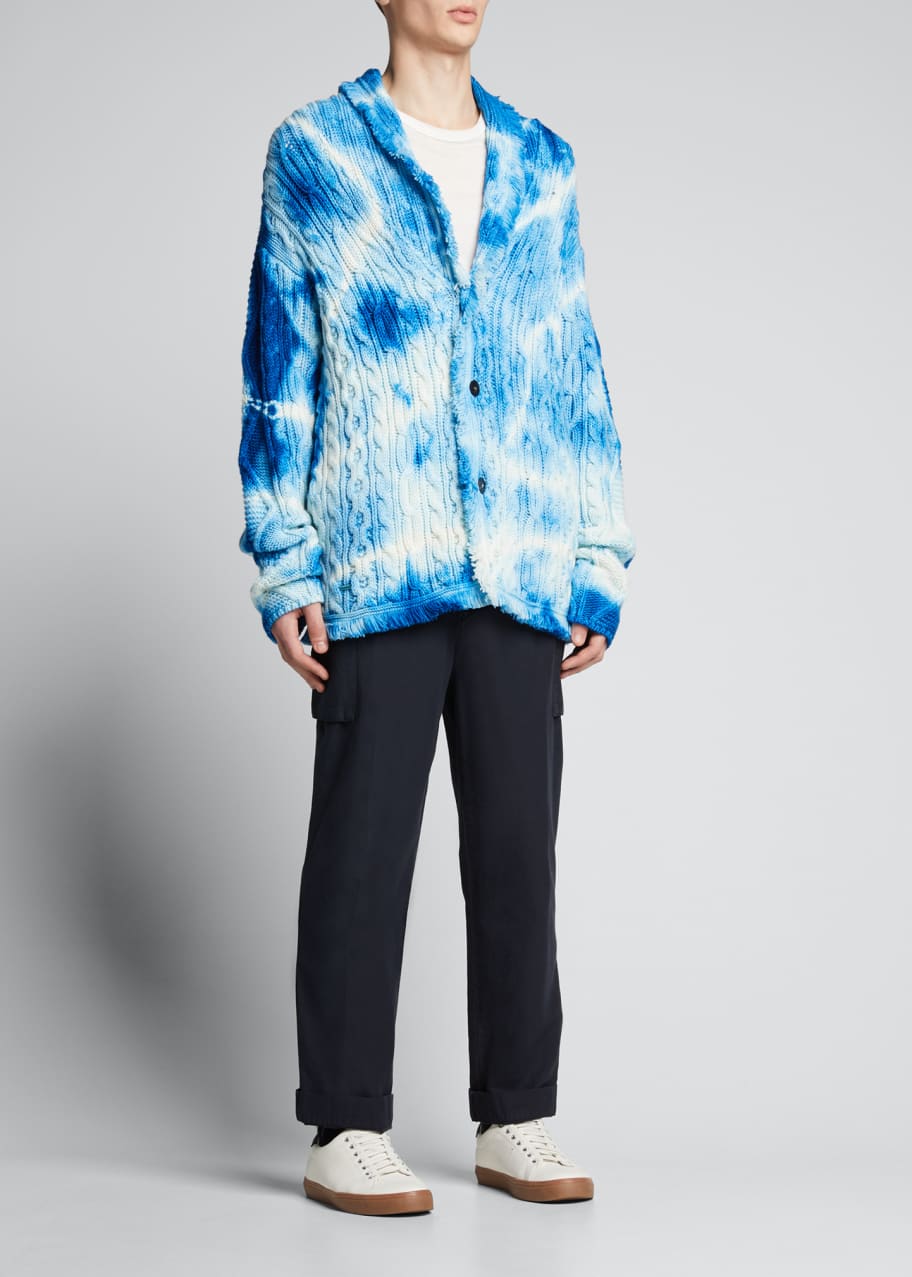 Mens tie dye cardigan online