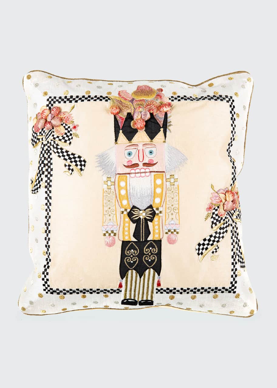 MacKenzieChilds Della Robbia Nutcracker Pillow Bergdorf Goodman