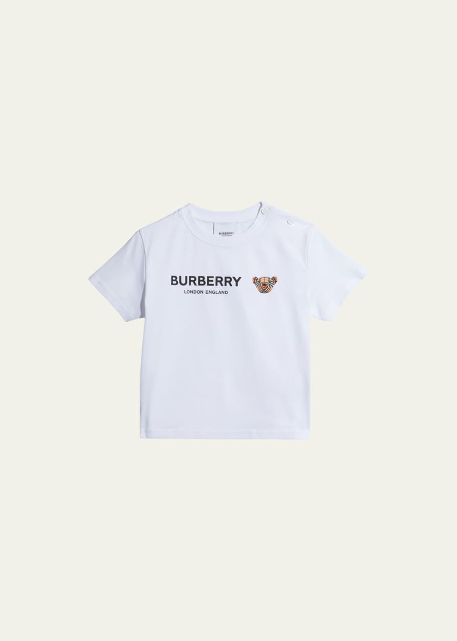 Burberry Boy's Vintage Check Bear Logo T-Shirt, Size 6M-2 - Bergdorf ...