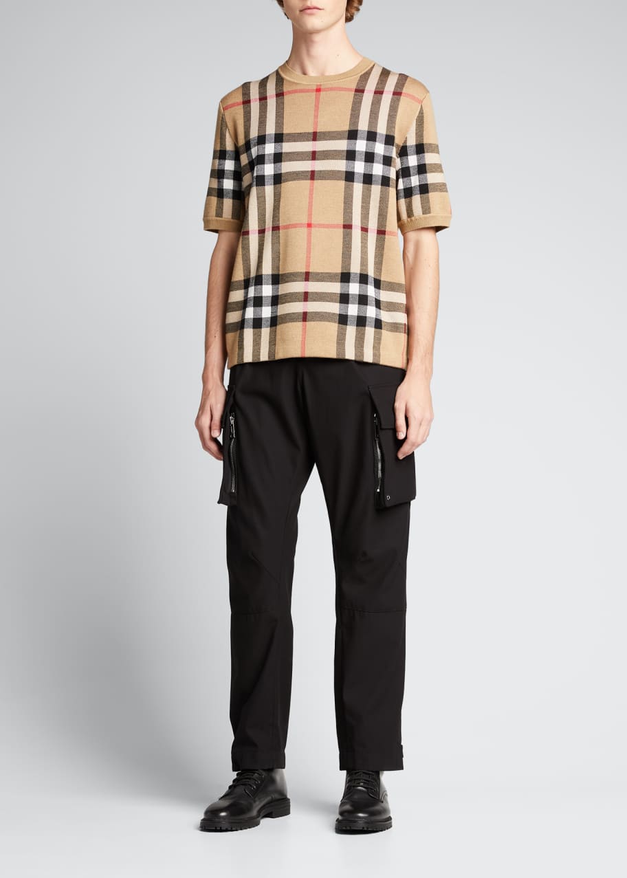 Men s Wells Oversized Check T Shirt