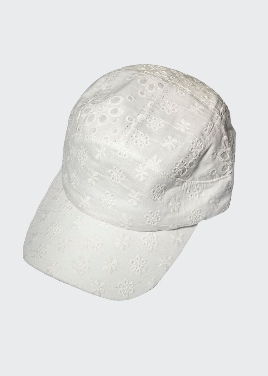 Lele Sadoughi Floral Eyelet Baseball Hat - Bergdorf Goodman display picture 3