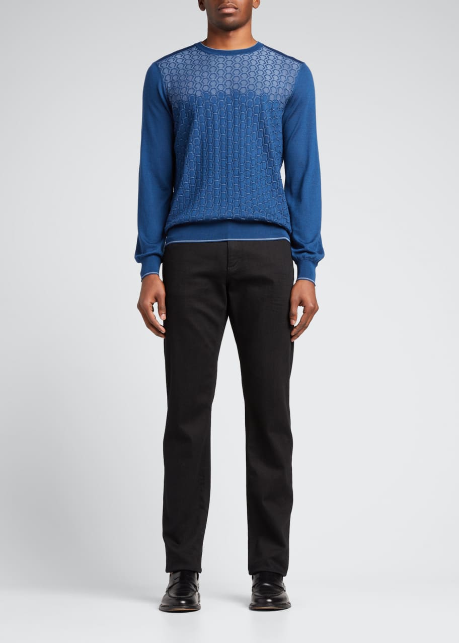 Stefano Ricci Men's Cashmere-Silk Jacquard Sweater - Bergdorf Goodman