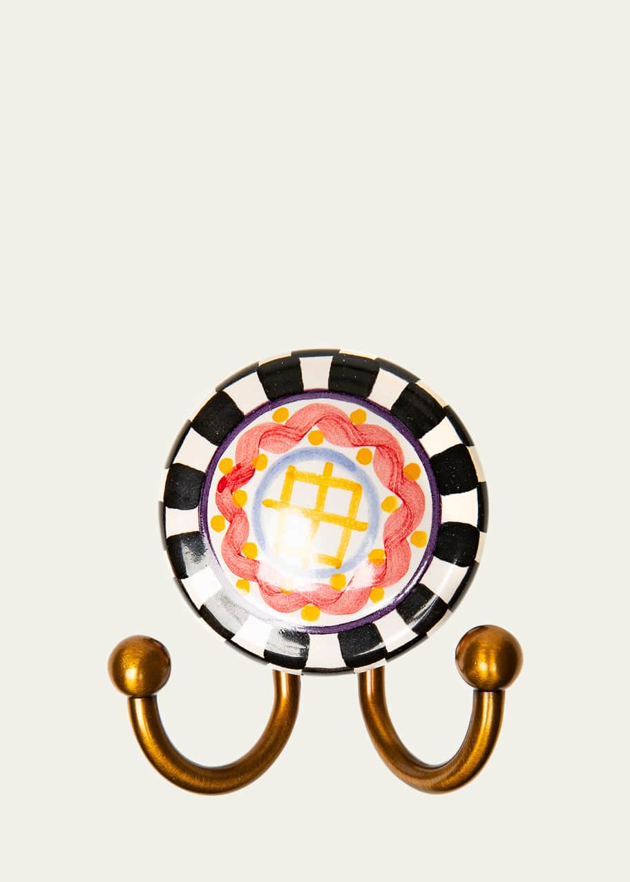 MacKenzieChilds Coventry Ceramic Knob Door Hook Bergdorf Goodman