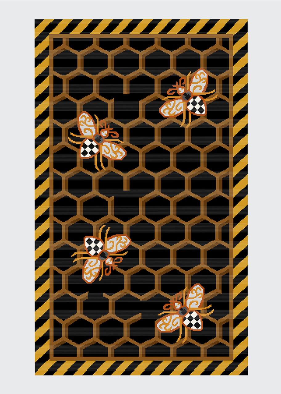 MacKenzie-Childs Queen Bee Rug, 2'3 x 3'9