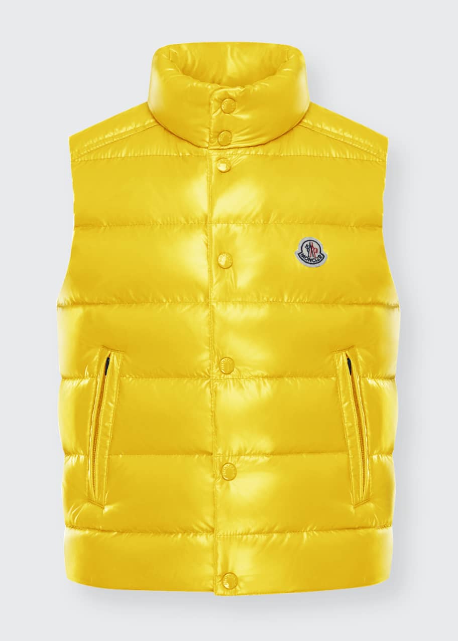 Moncler Boy's TIb Logo Quilted Vest, Size 4-6 - Bergdorf Goodman