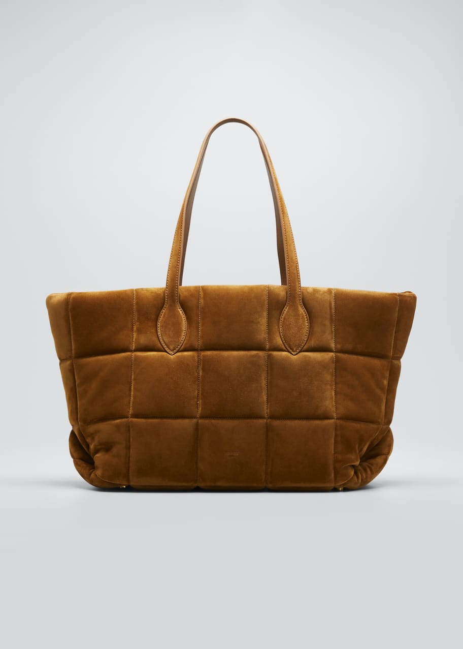 Khaite Florence Quilted Suede Tote Bag - Bergdorf Goodman