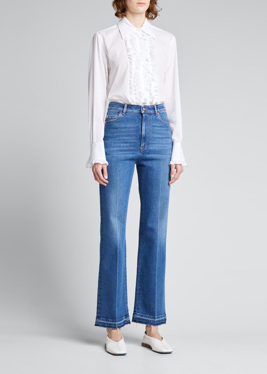 Victoria Beckham Ruffle-Bib Tuxedo Shirt - Bergdorf Goodman