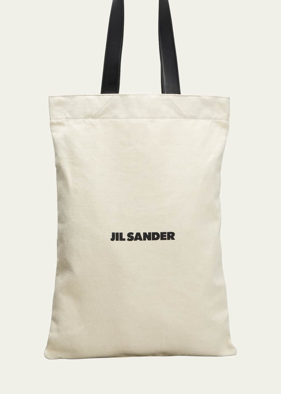 【高額売筋】 Flat Logo Grande Sander Jil Shopper Goodman Bergdorf - Bag Tote バッグ