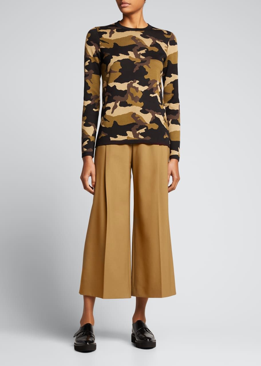 Michael Kors Collection Camo Cotton Sweater Bergdorf Goodman