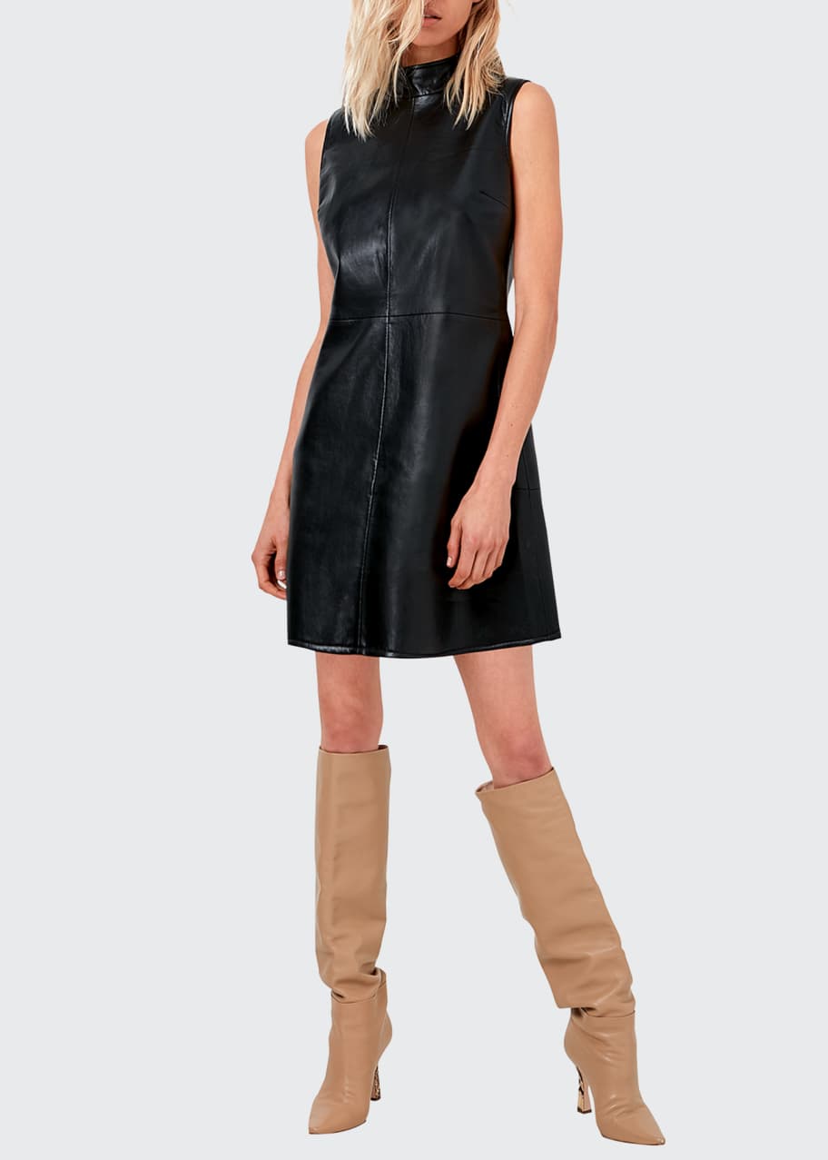alc lexi vegan leather dress ALC Women's Lexi Vegan Leather Dress main image 1