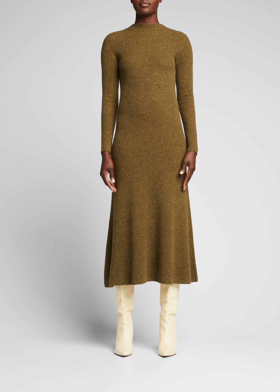 Jason Wu Cashmere Zip-Front Long-Sleeve Dress - Bergdorf Goodman