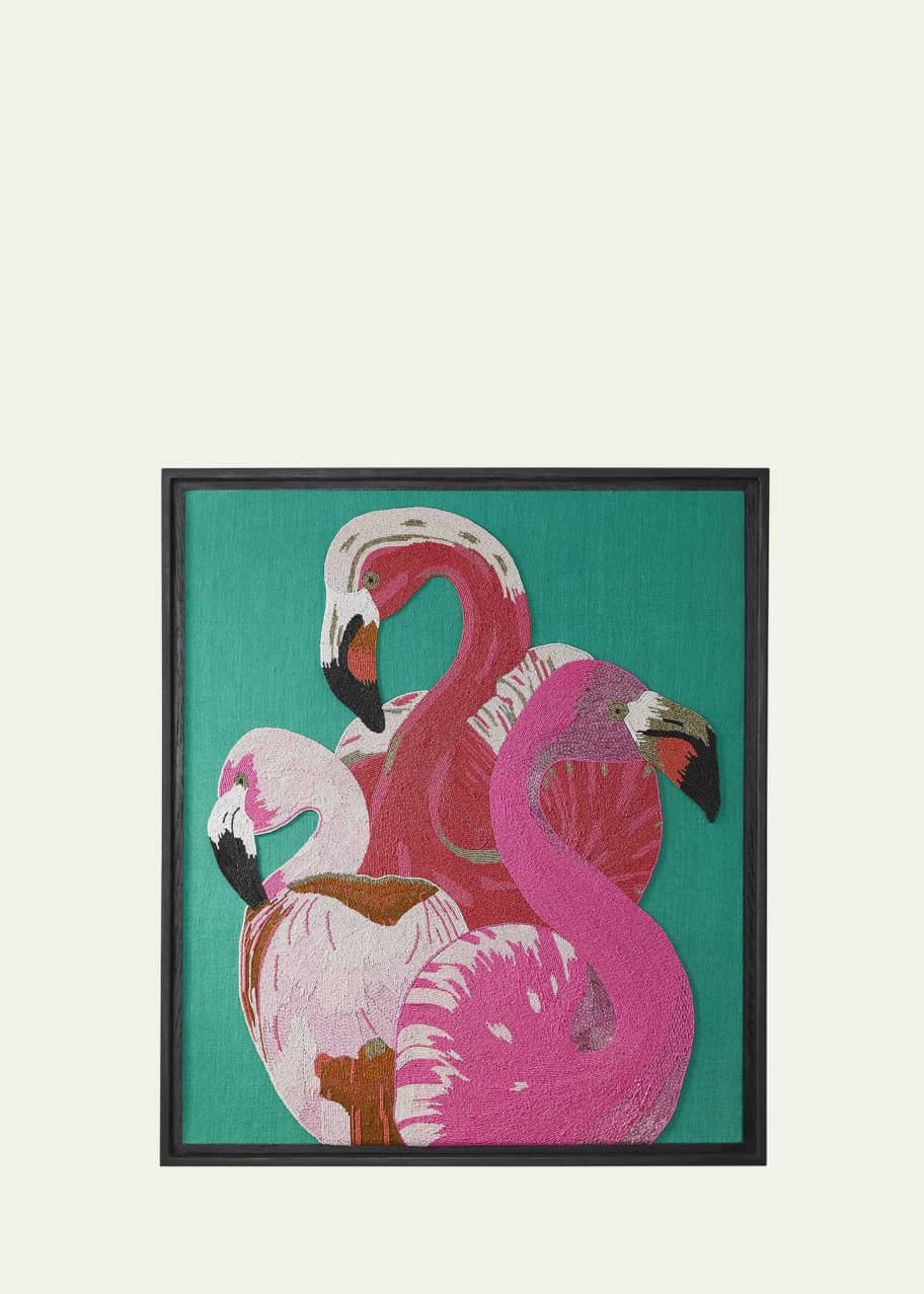 Jonathan Adler Flamingo Beaded Wall Art - Bergdorf Goodman