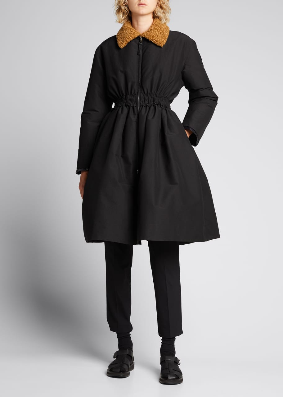 Moncler Genius Leandra Long Coat with Faux Shearling Collar - Bergdorf  Goodman