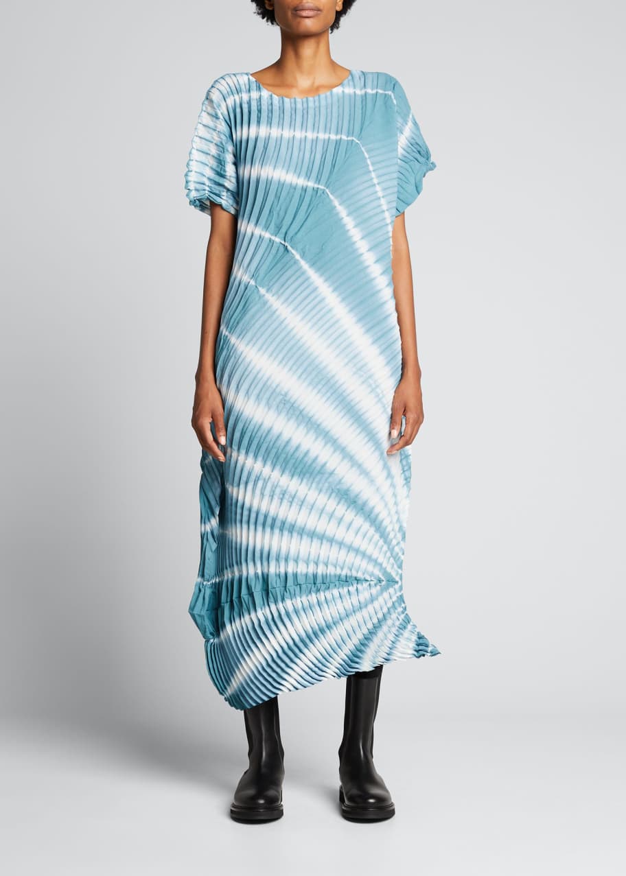 Issey Miyake Shibori Pleats Asymmetric Midi Dress - Bergdorf Goodman