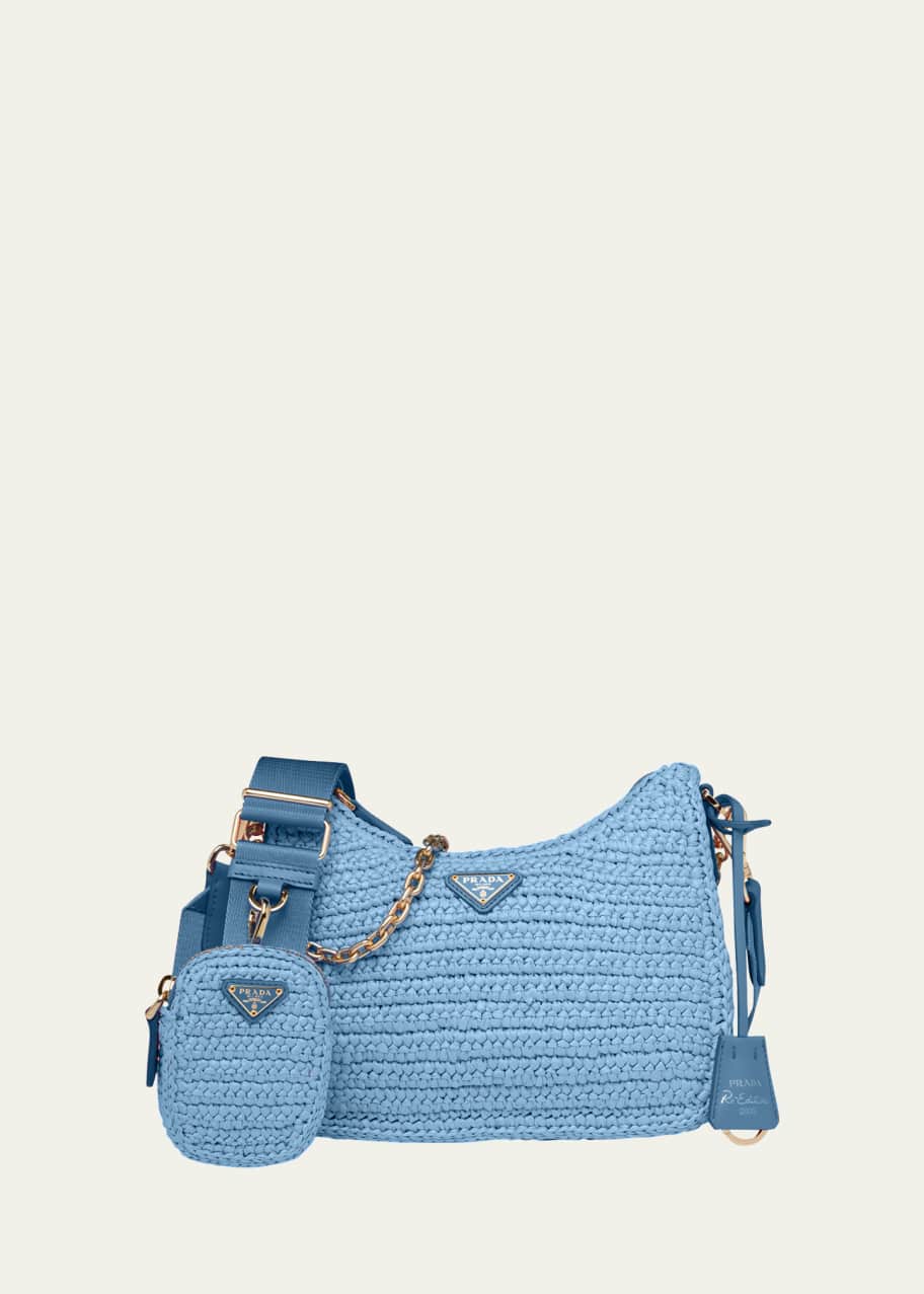 Prada Re-Edition 2005 Raffia Chain Shoulder Bag - Bergdorf Goodman