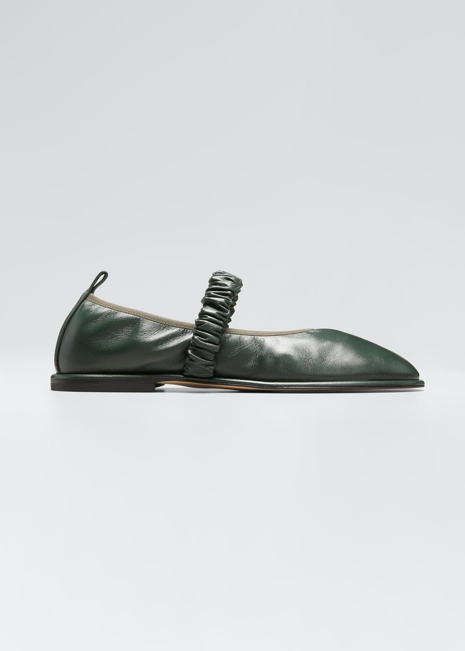 Wandler Dash Lambskin Mary Jane Ballerina Flats - Bergdorf Goodman