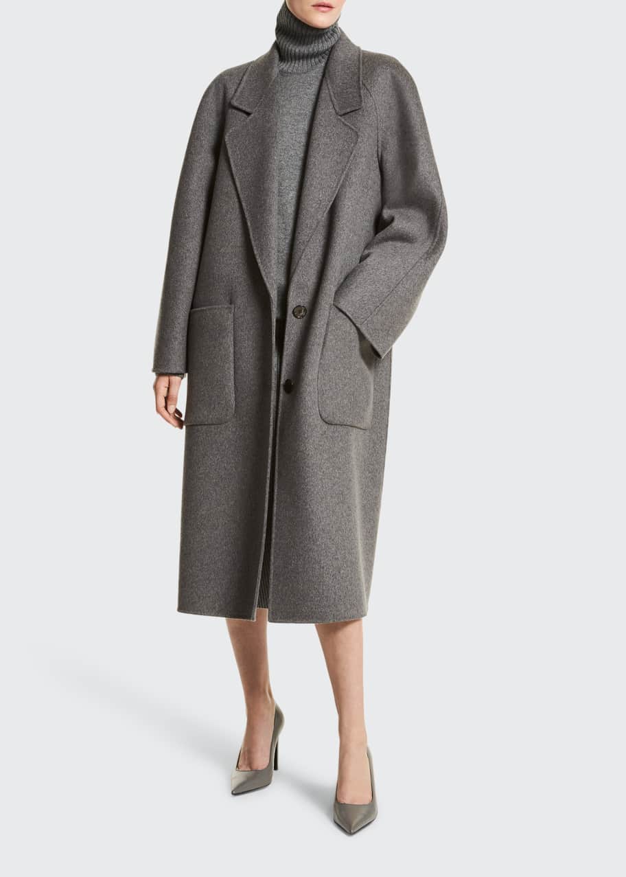 Michael Kors Collection Oversized Dolman-Sleeve Wool Coat