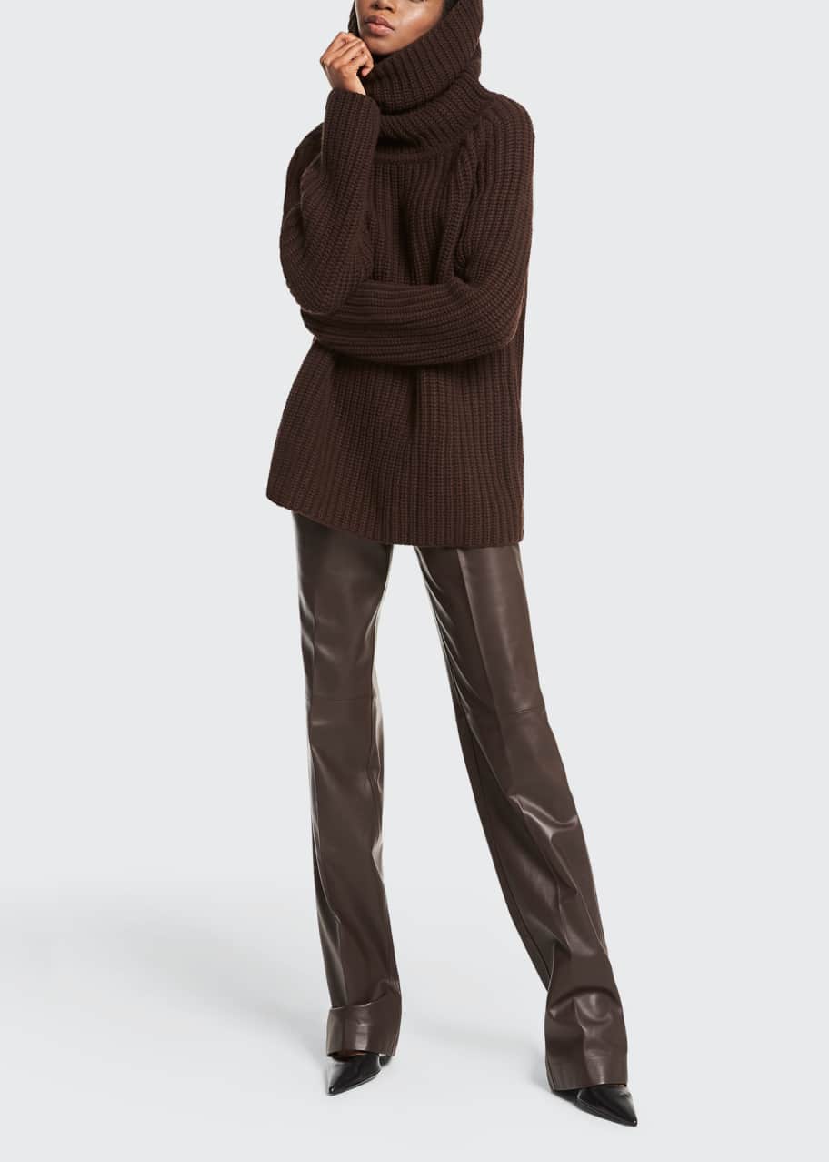 Michael Kors Collection Shaker Funnel-Neck Cashmere Sweater - Bergdorf ...