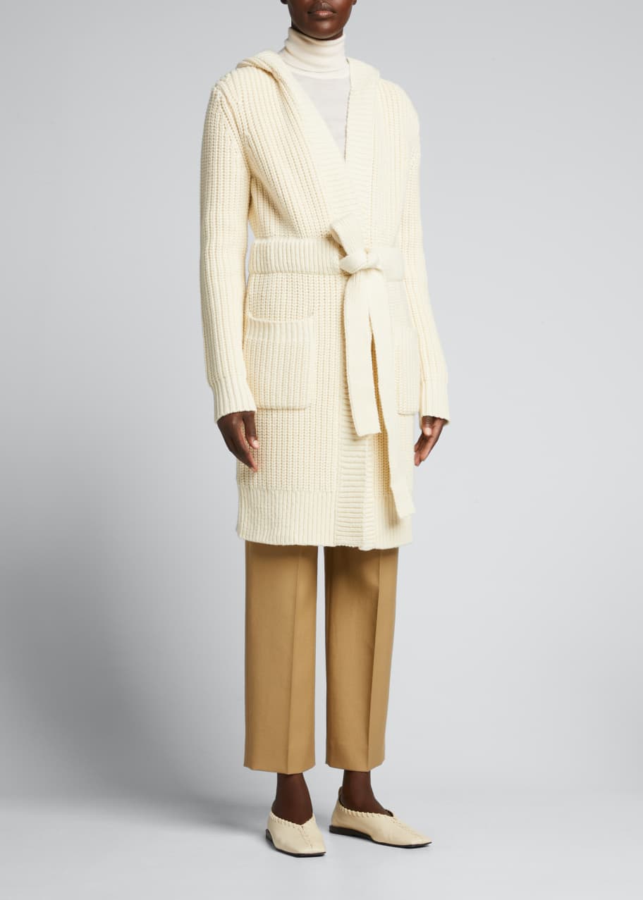 Michael Kors Collection Shaker Hooded Wool Cashmere Cardigan Bergdorf Goodman