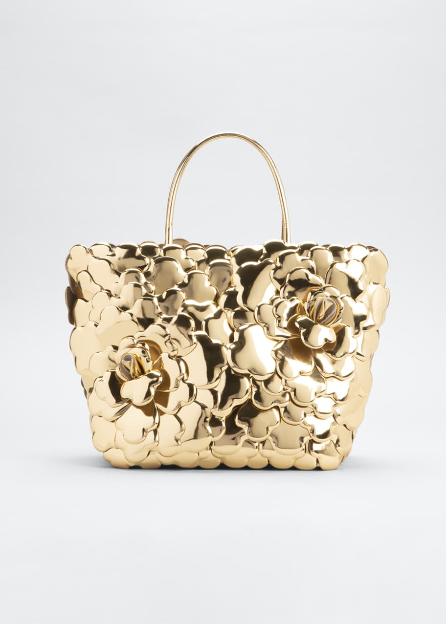 Valentino Garavani Atelier 03 Rose Edition Metallic Mini Tote Crossbody Bag  - Bergdorf Goodman