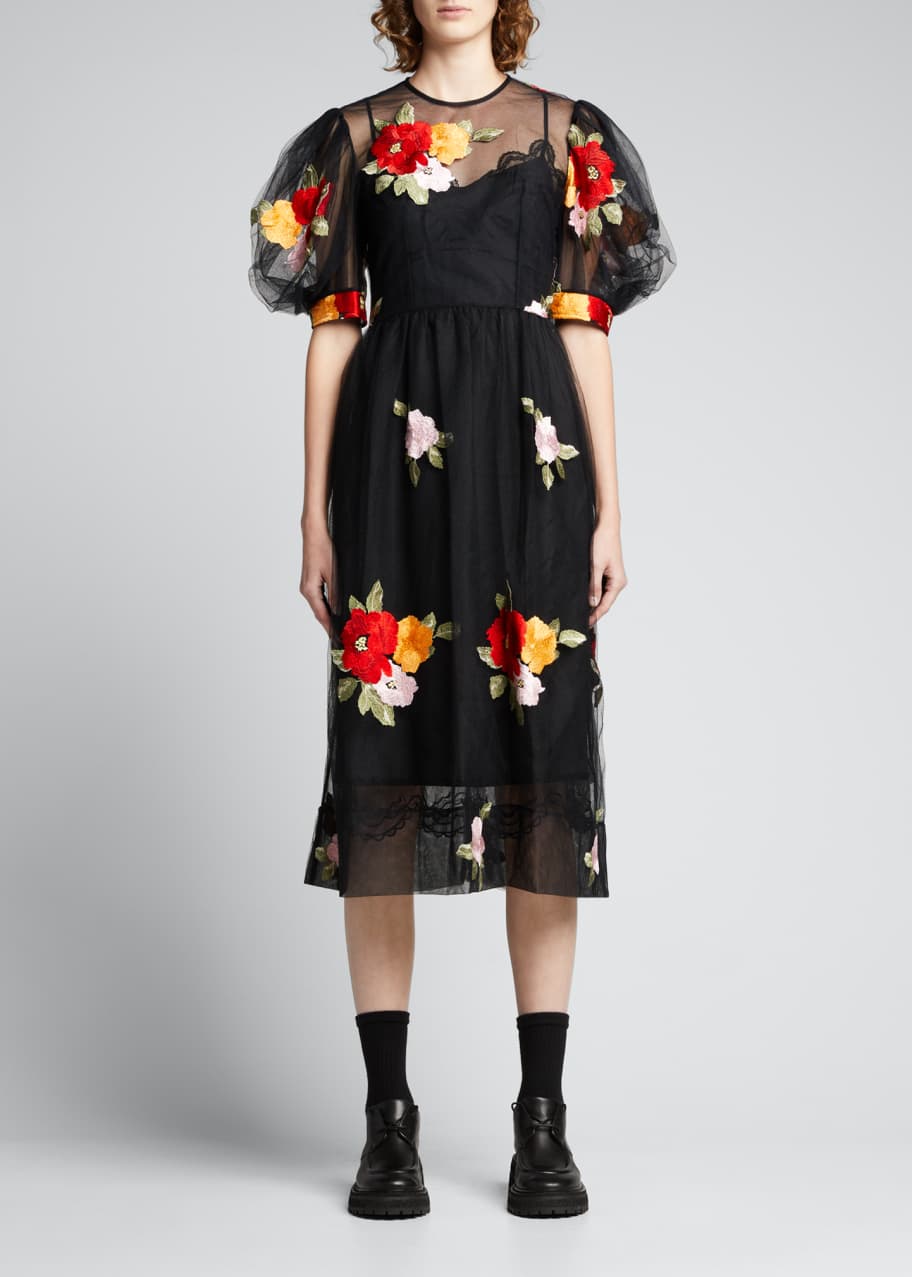 Simone rocha floral dress discount