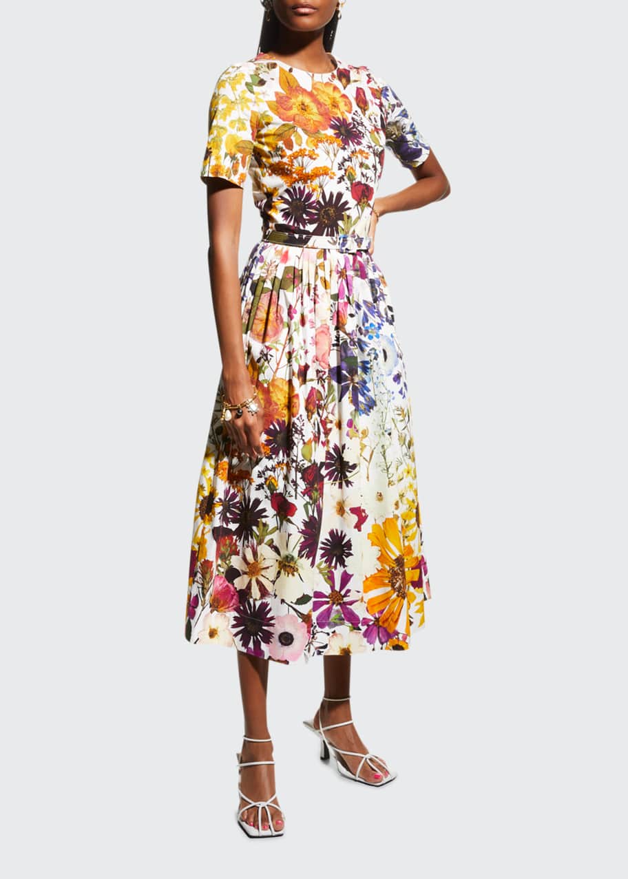 oscar de la renta fit and flare dress Orchid Fit And Flare Dress