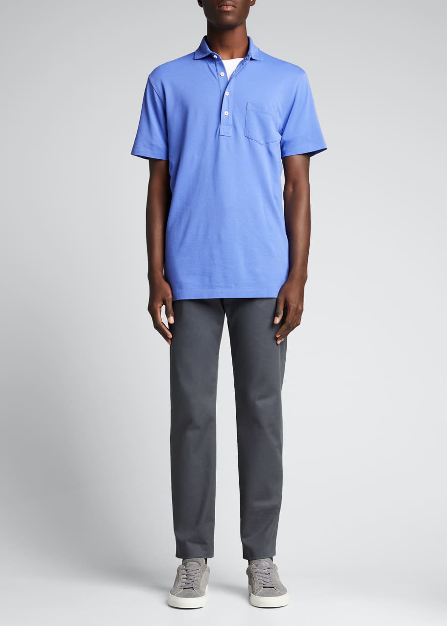 Image 1 of 1: Men's Washed Slim Polo Shirt