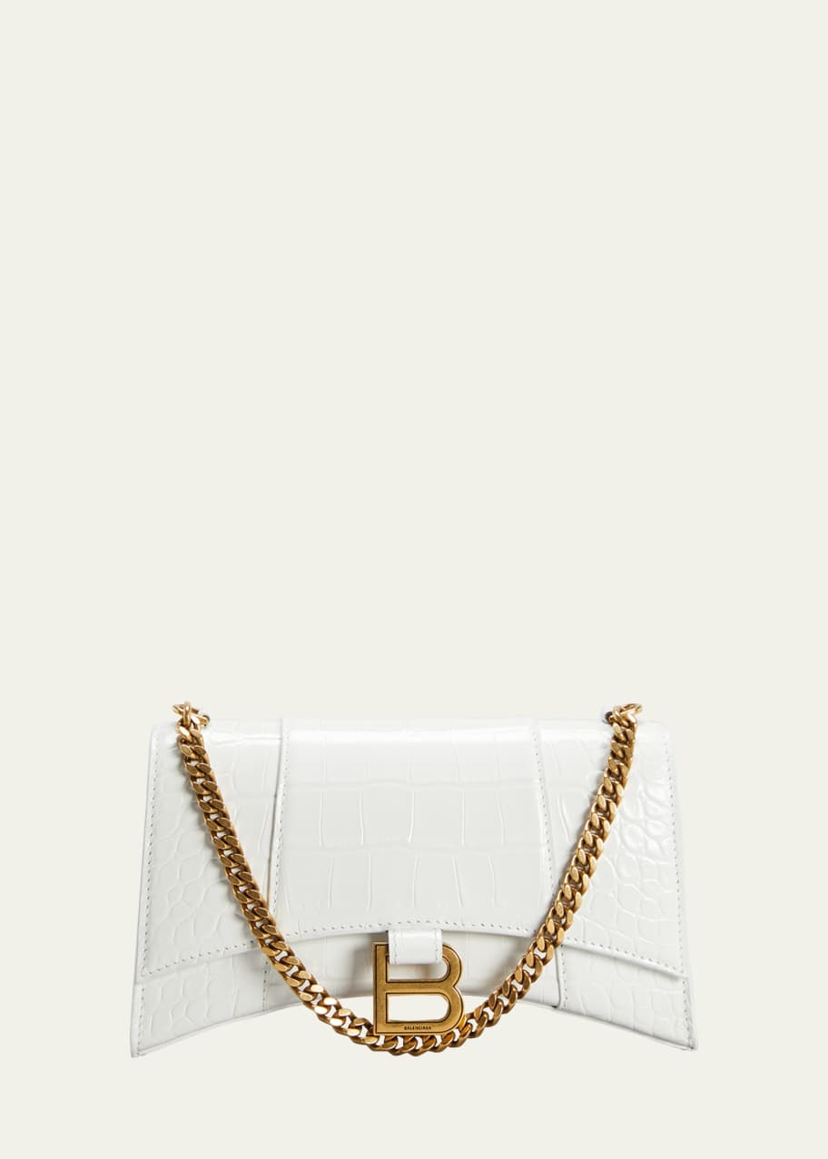 関税込【BALENCIAGA】Hourglass クロコ チェーンウォレットBeige 関税込【BALENCIAGA】Hourglass クロコ チェーンウォレットBeige