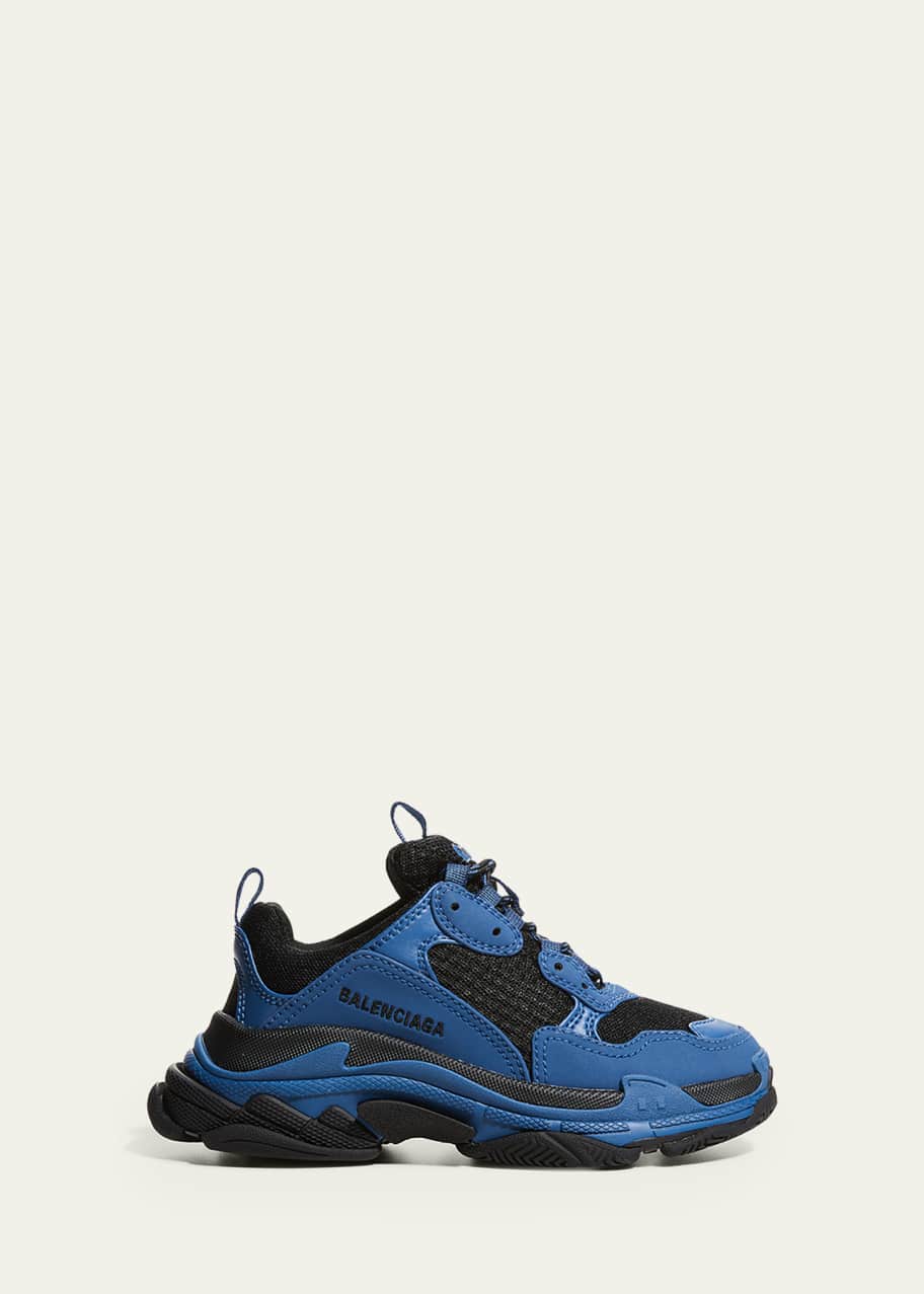 Balenciaga Kid s Triple S Two Tone Chunky Sneakers Toddler Kids