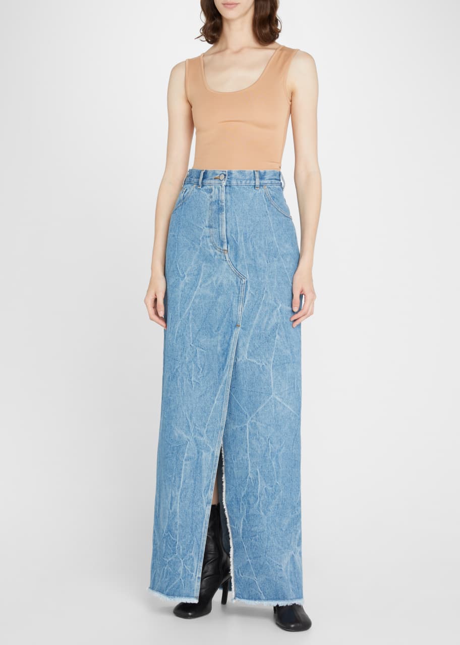 Dries van noten denim skirt best sale