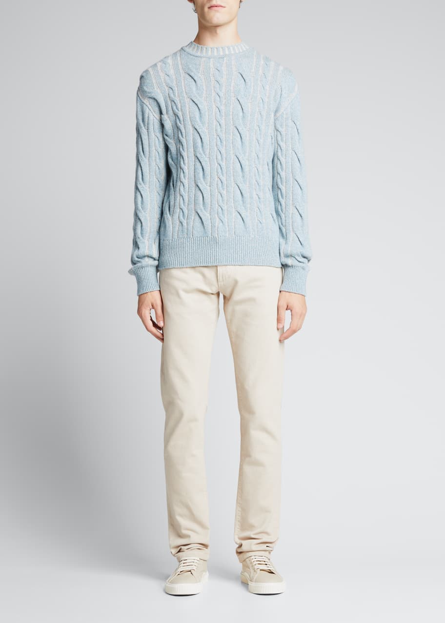 Loro Piana Men's Cashmere CableKnit Sweater Bergdorf Goodman