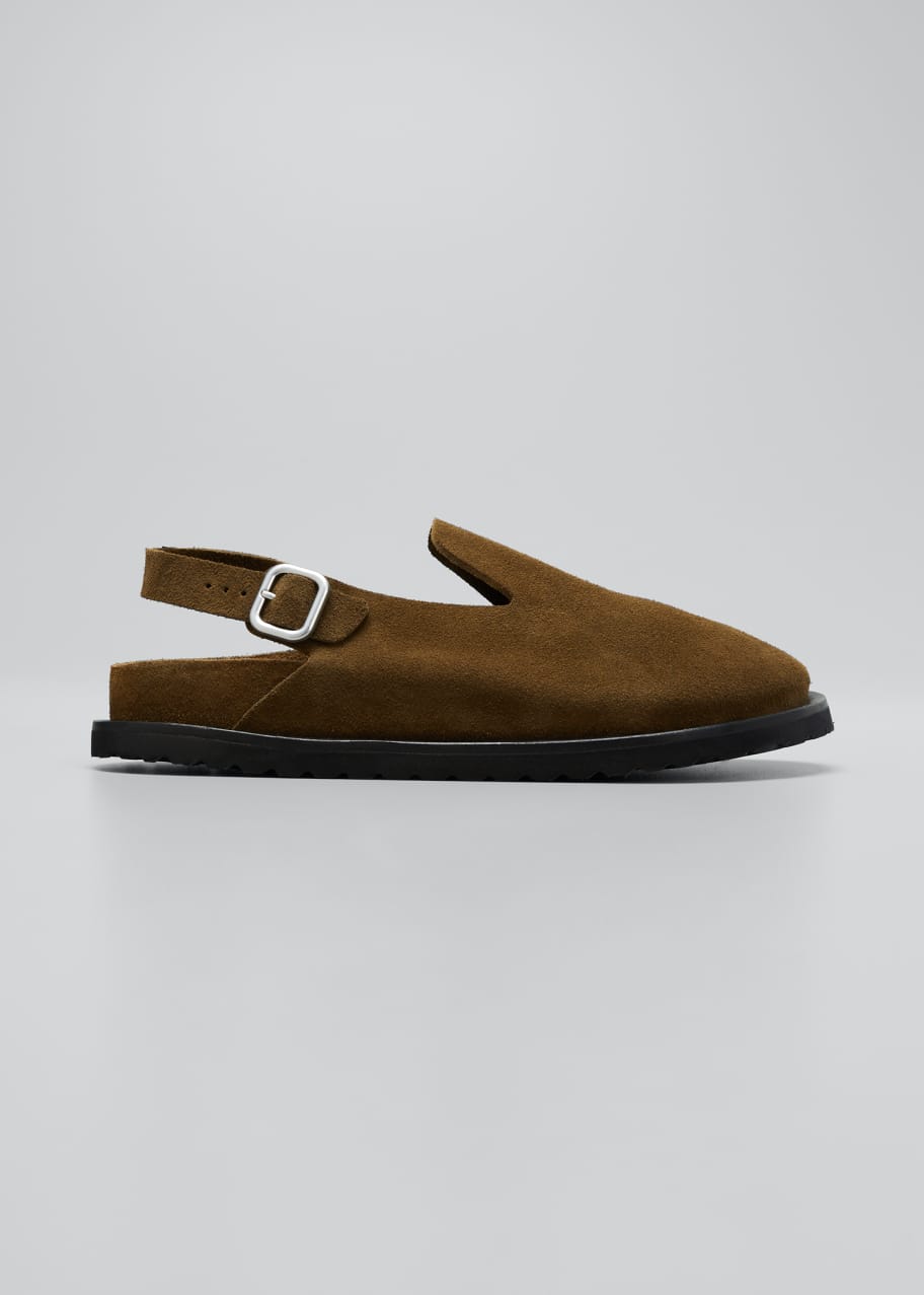 Jil Sander x Birkenstock Berlin Suede Sporty Slingback Clogs - Bergdorf  Goodman