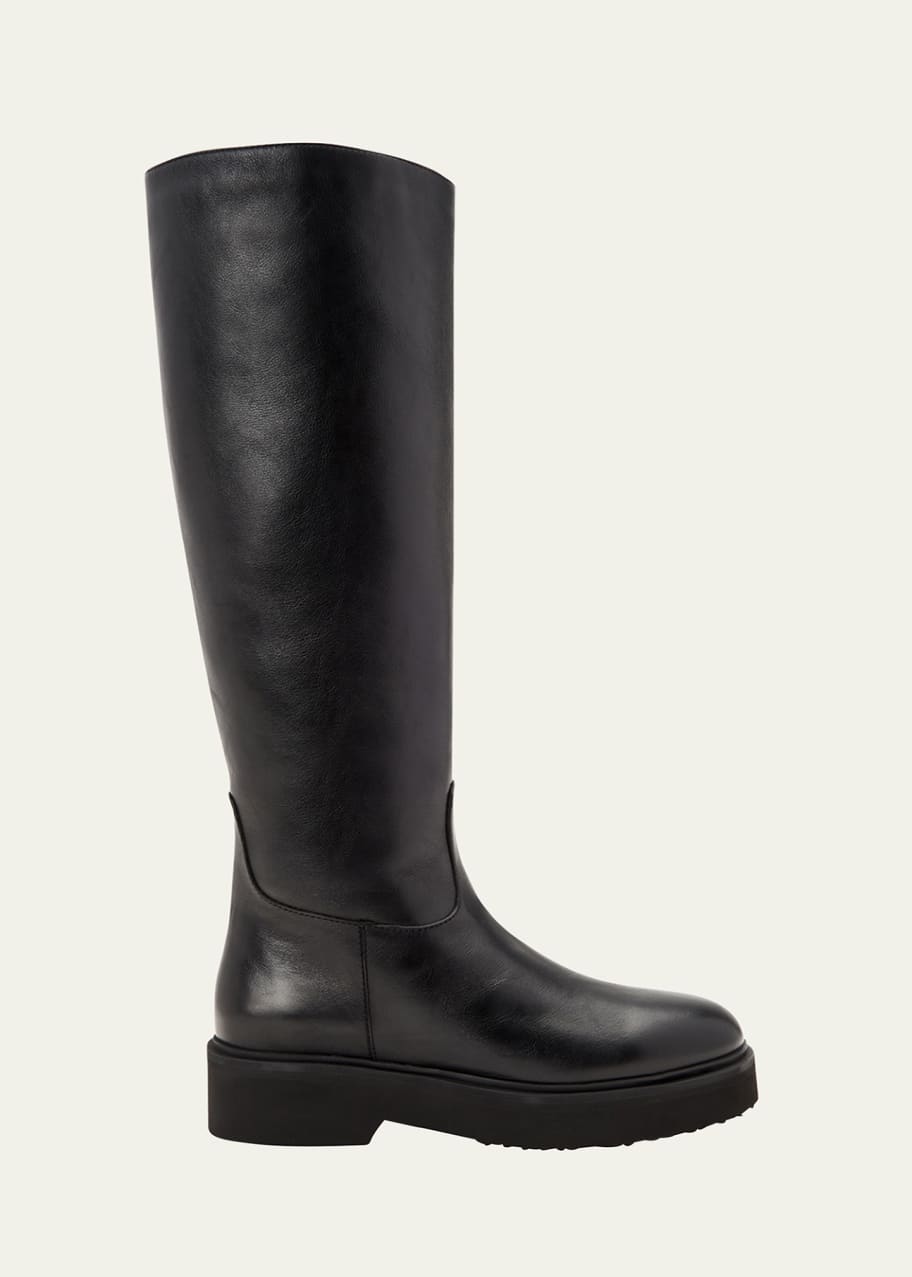 Aquatalia Milana Leather Tall Flat Boots - Bergdorf Goodman