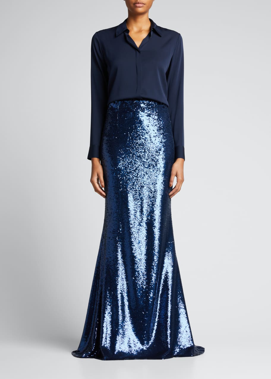 Carolina Herrera Sequin Evening Skirt - Bergdorf Goodman