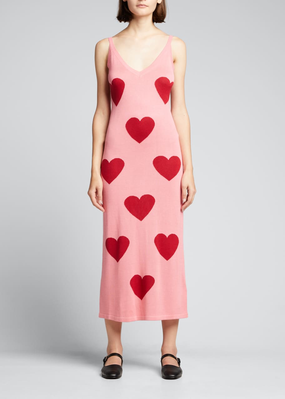 knee length dresses for ladies Open Your Heart Rose Pink Floral Midi Dress – Shop the Mint main image 0