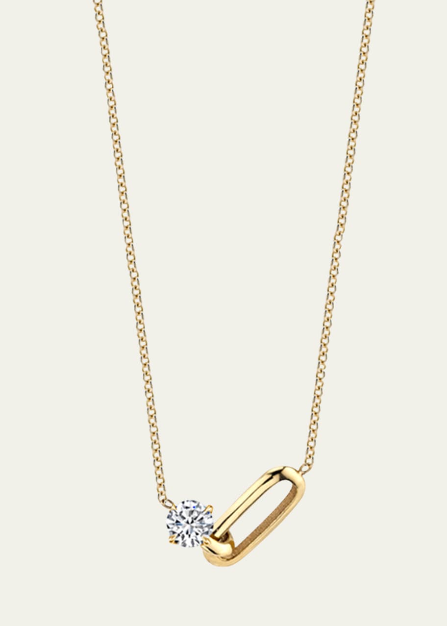 【Lizzie Mandler】OG Link and Diamond Necklace Lizzie Mandler Fine Jewelry Link and Diamond Necklace in 18k