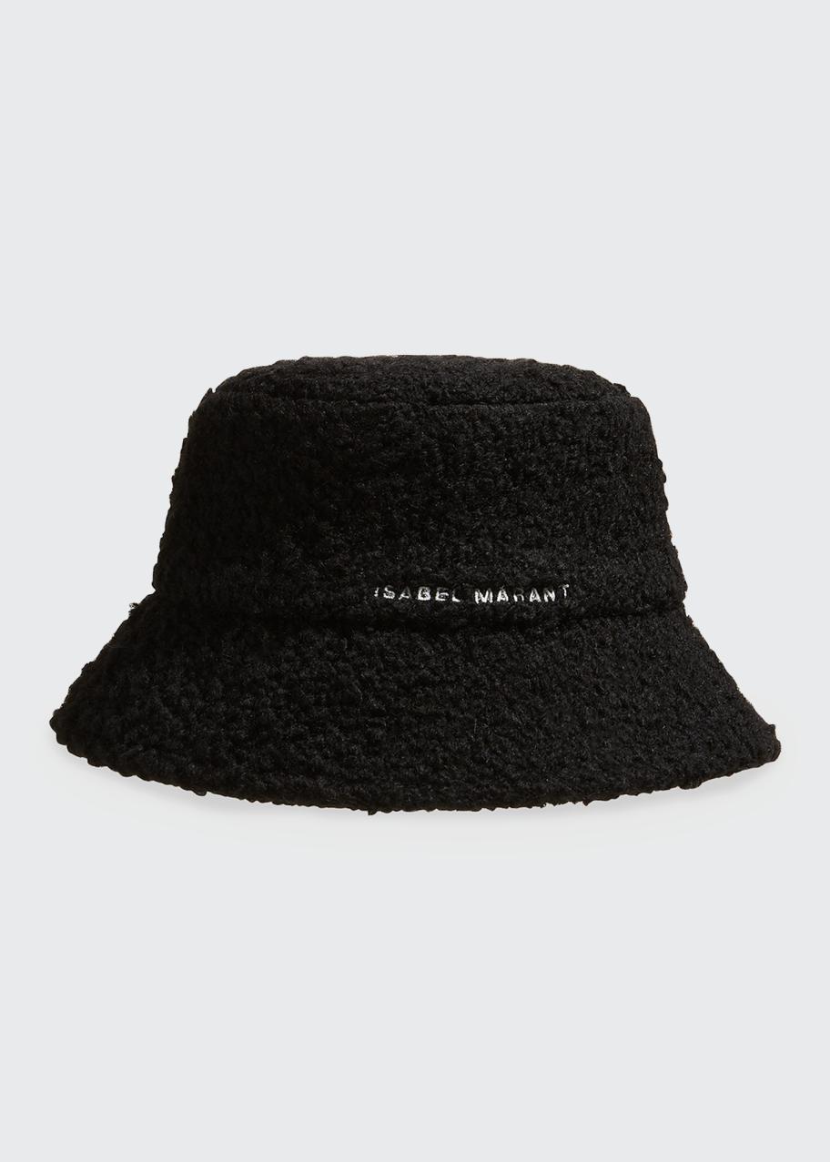 Isabel Marant wool bucket hat Isabel Marant Navy Wool Blend Haley Bucket Hat | italist  main image 4