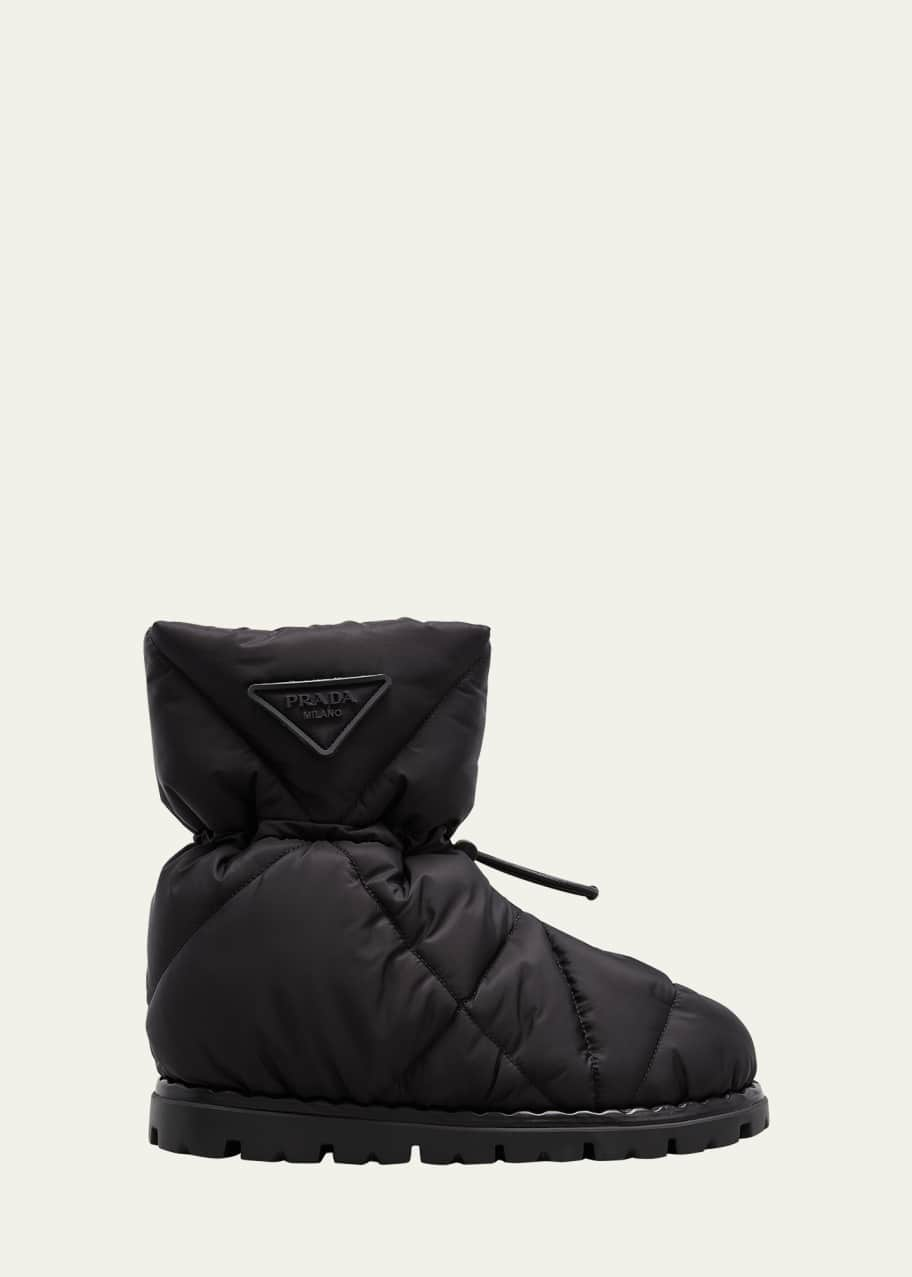 Prada Blow Quilted Nylon Snow Booties - Bergdorf Goodman