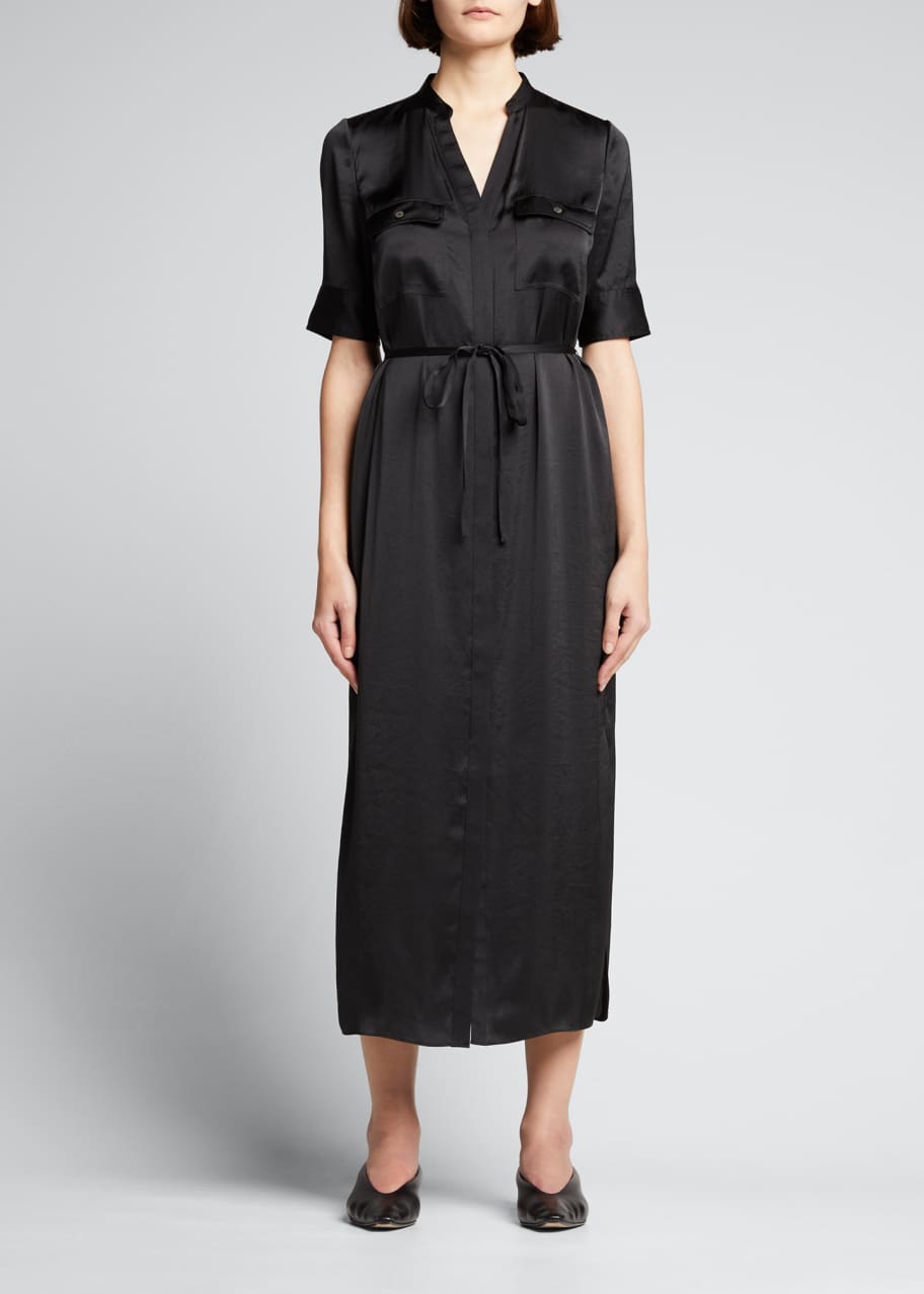 Theory ShortSleeve Maxi Utility Shirtdress Bergdorf Goodman