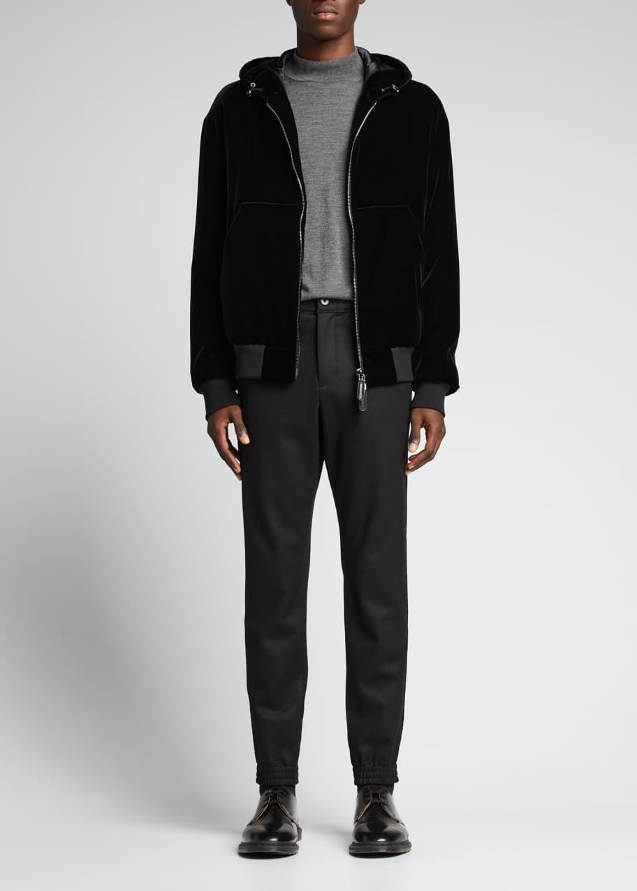 Men s Zip Up Velvet Sweatshirt