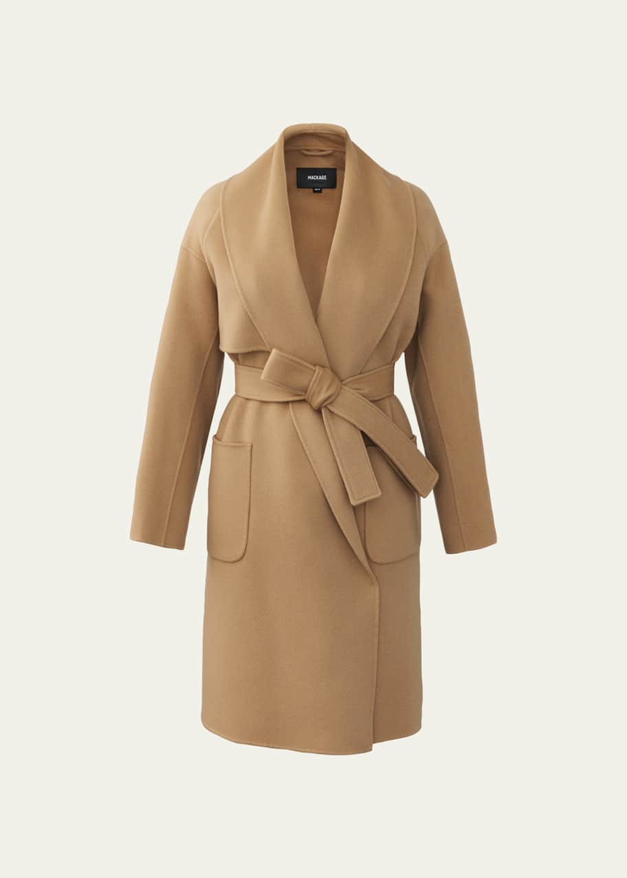 【Mackage】スタイルアップ★上品ベルト付きウールコート THALIA Mackage Thalia Belted Wool Coat - Bergdorf Goodman