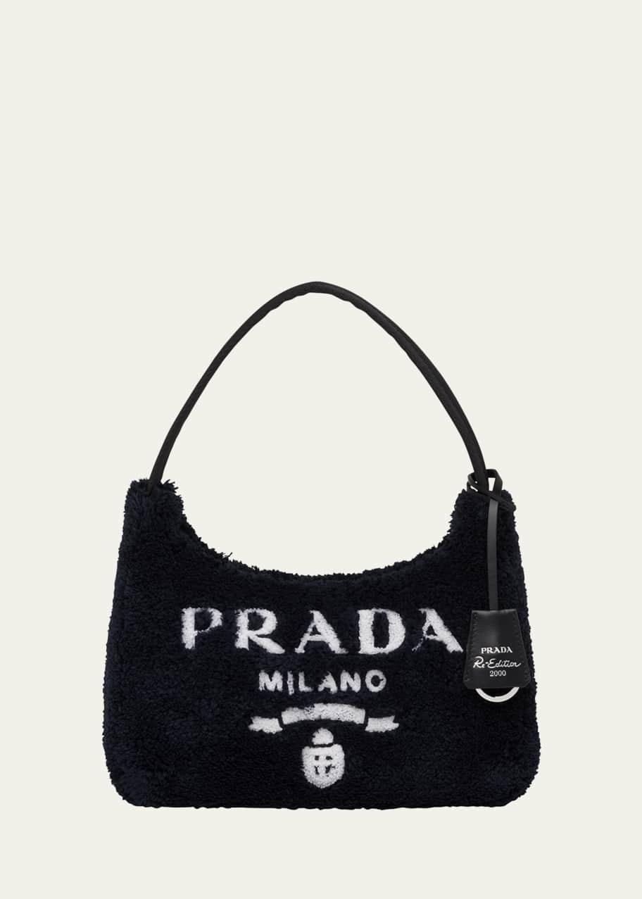 Prada Re Edition 2000 Logo Terry Cloth Pouch Shoulder Bag Bergdorf Goodman