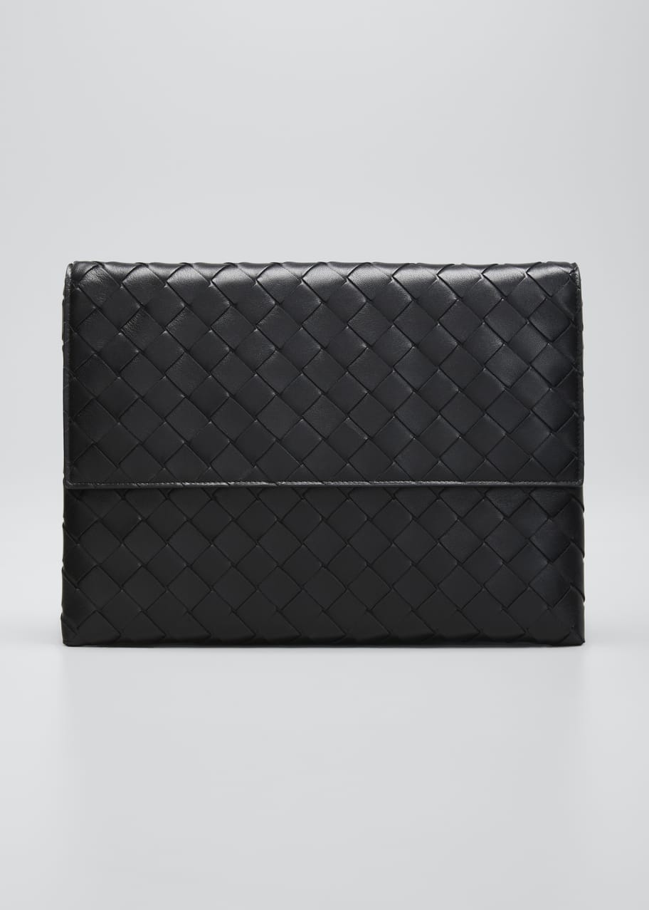 Bottega Veneta Intrecciato Lambskin Pouch Clutch Bag